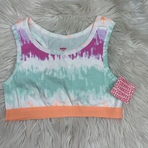 NWT FabKids tie dye sports bra size XL // 2379